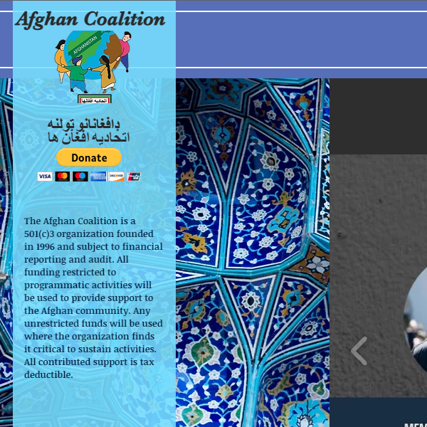 Afghan Non Profit Organizations in USA - Afghan Coalition