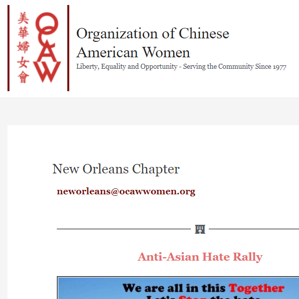 Chinese Organization in Louisiana - Organization of Chinese American Women New Orleans