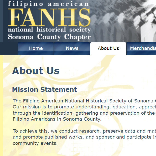 Filipino Organization in Los Angeles California - Filipino American National Historical Society Sonoma County Chapter