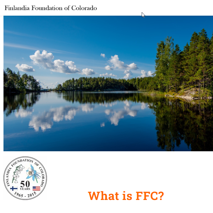 Finnish Organization in Colorado - Finlandia Foundation of Colorado