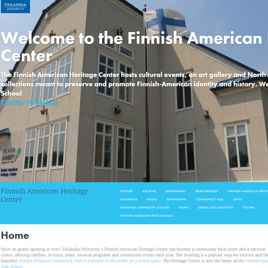 Finnish Organization in Michigan - Finnish American Heritage Center