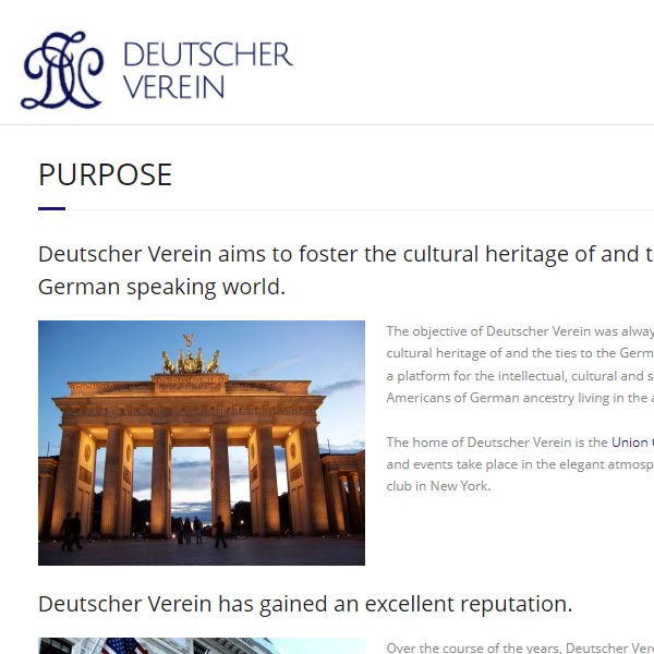 German Cultural Organization in New York New York - Deutscher Verein New York