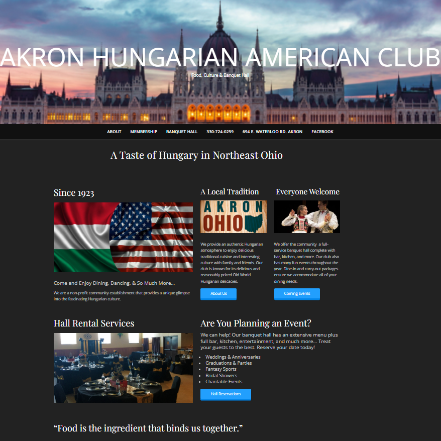 Hungarian Cultural Organization in USA - Akron Hungarian-American Club