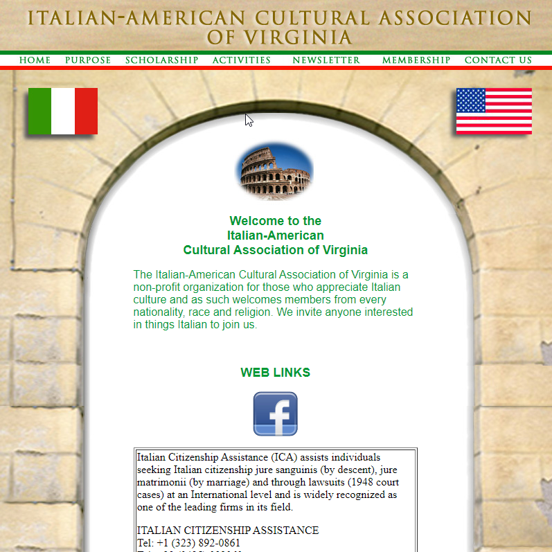 Italian Non Profit Organizations in USA - Italian-American Cultural Association of Virginia