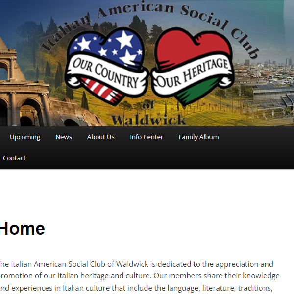 Italian Organizations in New Jersey - Italian American Social Club of Waldwick