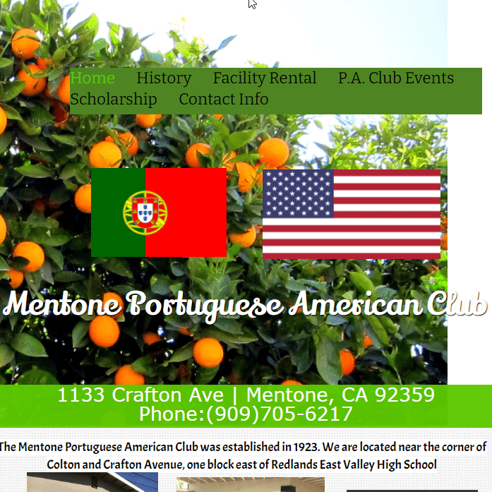 Portuguese Organization in California - Mentone Portuguese American Club