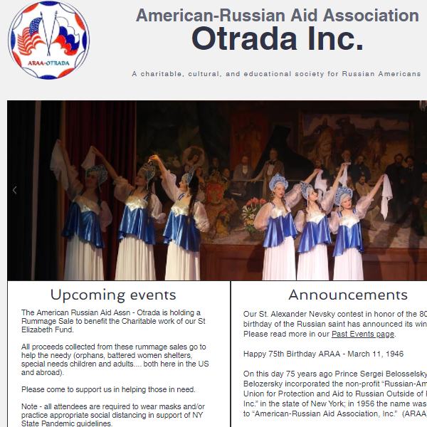 Russian Organizations in New York - American-Russian Aid Association Otrada Inc.