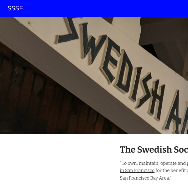 Swedish Speaking Organizations in California - The Swedish Society of San Francisco